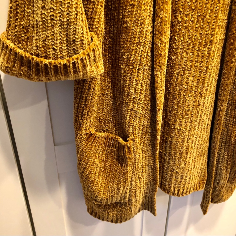 Cozy Mustard Cardigan Sweater - Picture 3 of 8